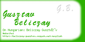 gusztav beliczay business card